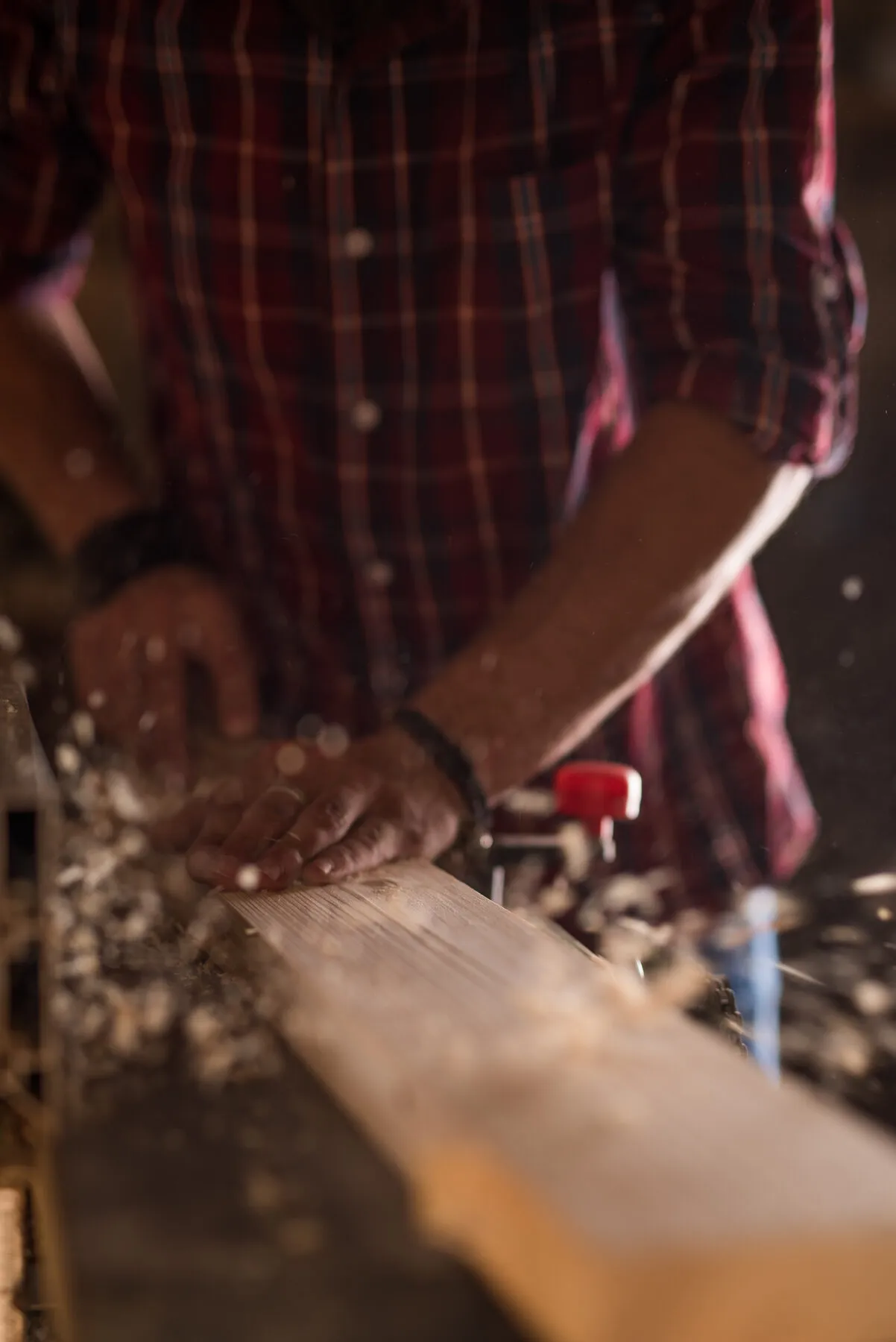 Woodworking bench in the San Jose del Cabo shop