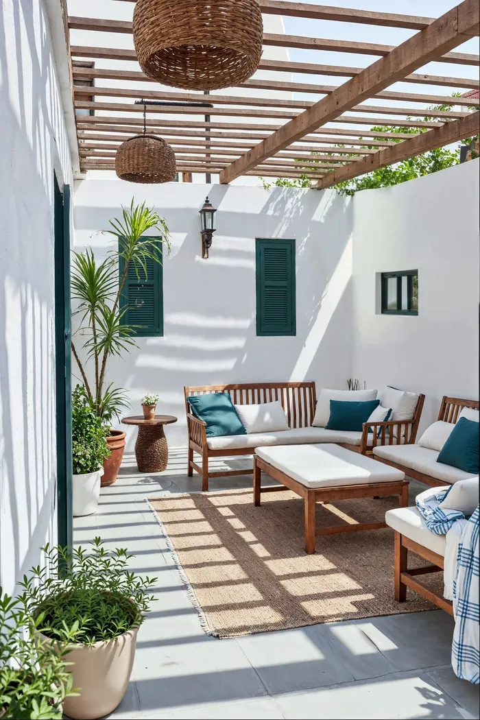 Wood pergola in a Cabo San Lucas home
