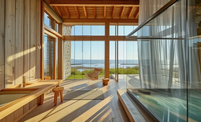 Wood window frame in Cabo