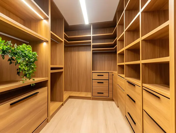 Walk-in closet in a Cabo home